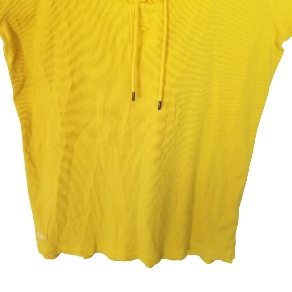 Lauren Ralph Lauren Womens L Ribbed Lace Up Shirt Size L Classic Preppy Cotton - Picture 3 of 7